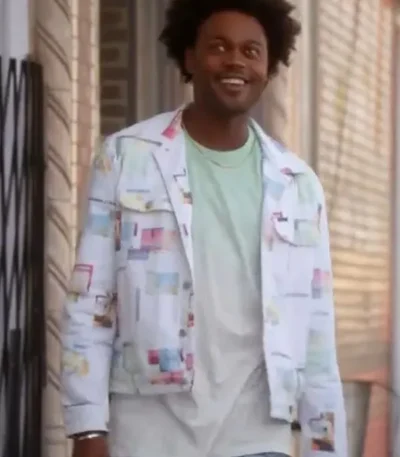 Grand Crew S02 Echo Kellum Printed White Shirt