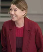 Grey’s Anatomy Ellen Pompeo Maroon Coat