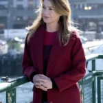 Grey’s Anatomy Ellen Pompeo Maroon Coat