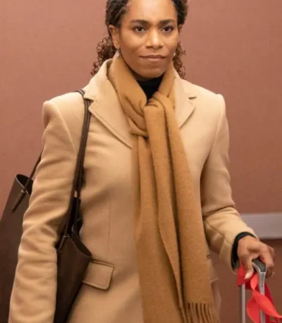 Grey’s Anatomy S19 Kelly McCreary Beige Coat