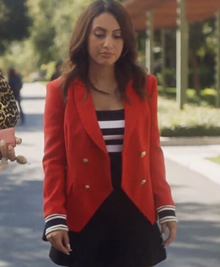 Grown-Ish S3 E16 Ana Torres Red Blazer Jacket Grown-Ish S3 E16 Ana Torres Red Blazer Jacket