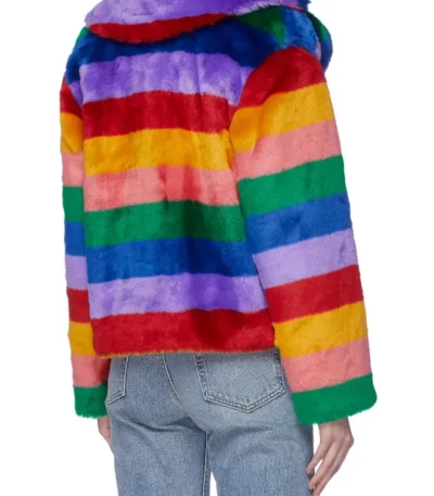 Grown-Ish Zoey Johnson Rainbow Fur Coat