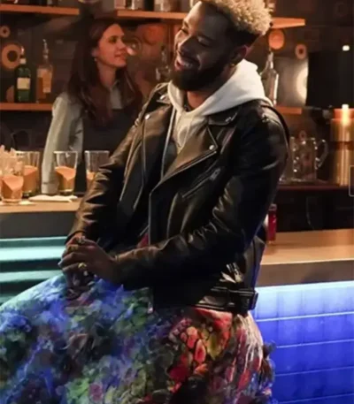 Grown-ish S04 Warren Egypt Franklin Black Leather Jacket