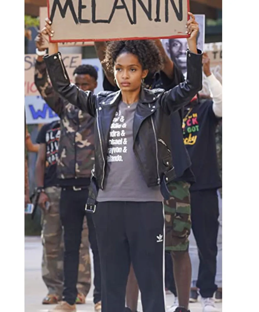 Grown-ish S04 Zoey Johnson Black Leather Jacket Grown-ish S04 Zoey Johnson Black Leather Jacket