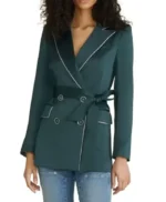 Grown-ish S04 Zoey Johnson Satin Green Blazer