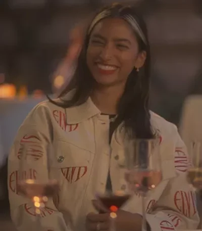 Grown-ish S05 Zaara White Trucker Jacket