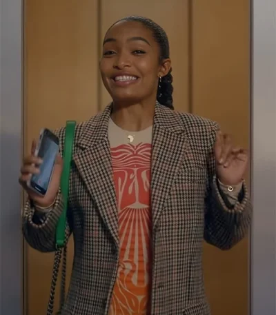 Grown-ish S05 Zoey Johnson Checked Jacket