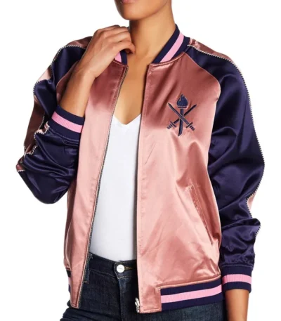 Grown-ish Zoey Johnson Pink Bomber Jacket