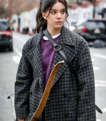 Hailee Steinfeld Hawkeye Black Plaid Coat