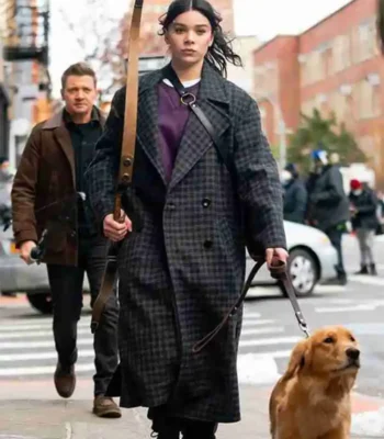 Hailee Steinfeld Hawkeye Black Plaid Coat
