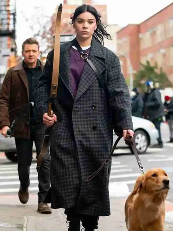 Hailee Steinfeld Hawkeye Black Plaid Coat