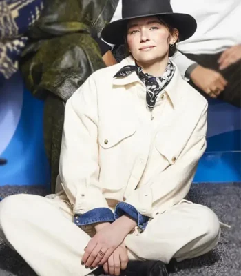 Haley Bennett Magazine Dreams 2023 Cotton Off-White Jacket
