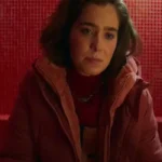 Haley Lu Richardson Love At First Sight Pink Puffer Jacket