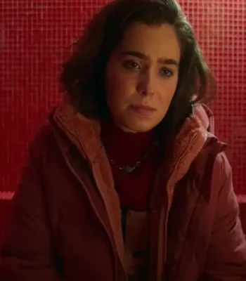 Haley Lu Richardson Love At First Sight Pink Puffer Jacket