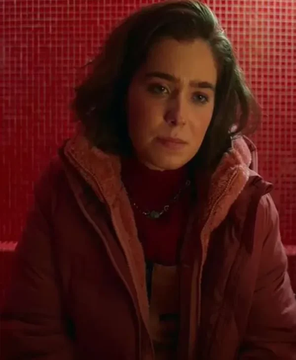 Haley Lu Richardson Love At First Sight Pink Puffer Jacket