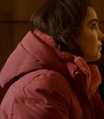 Haley Lu Richardson Love At First Sight Pink Puffer Jacket