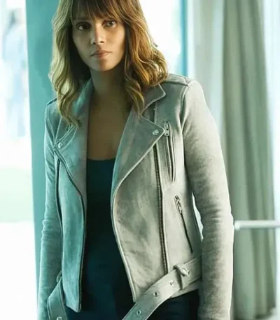 Halle Berry Extant Biker Leather Jacket