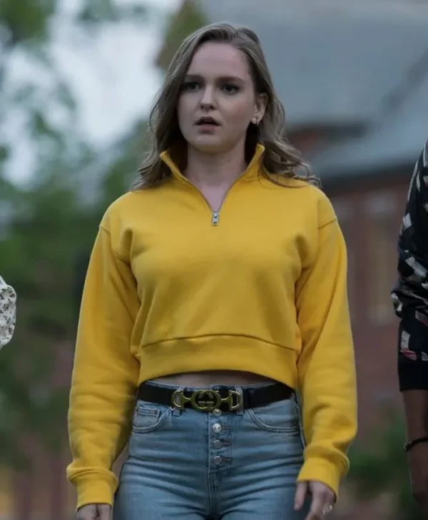 Hallea Jones Locke and Key S1 E9 Yellow Cropped Jacket