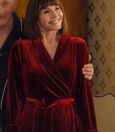 Happiest Season 2020 Tipper Red Velvet Coat