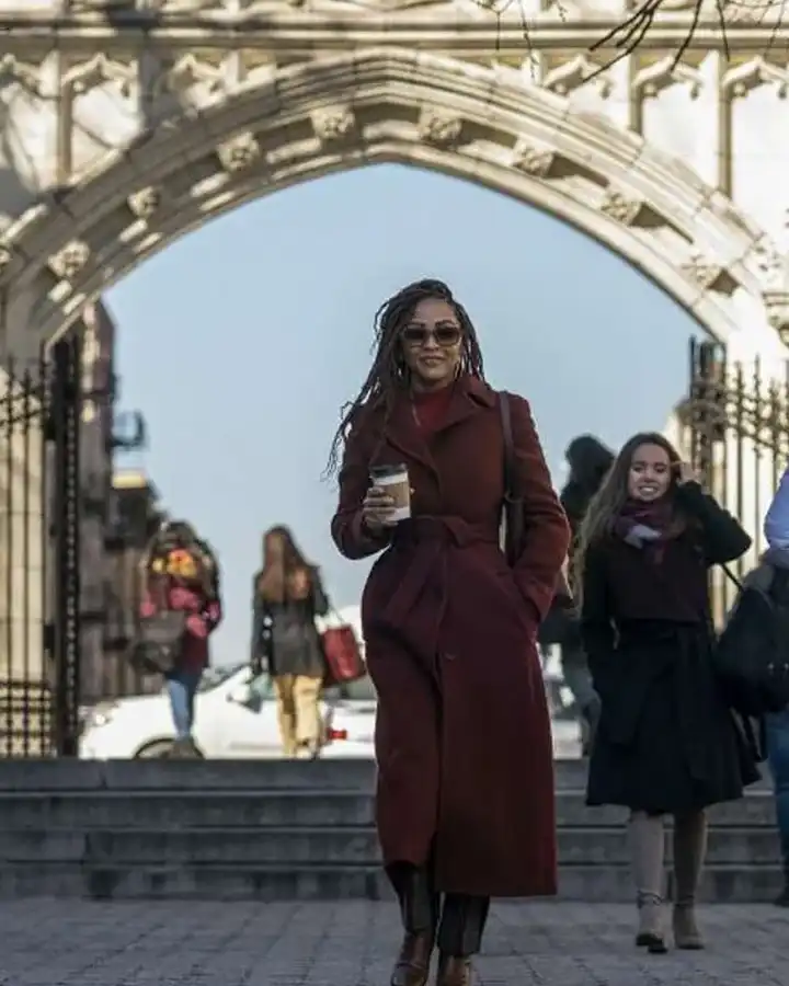 Harlem Meagan Good Brown Wool Coat Harlem Meagan Good Brown Wool Coat