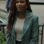 Harlem Meagan Good Plaid Blazer