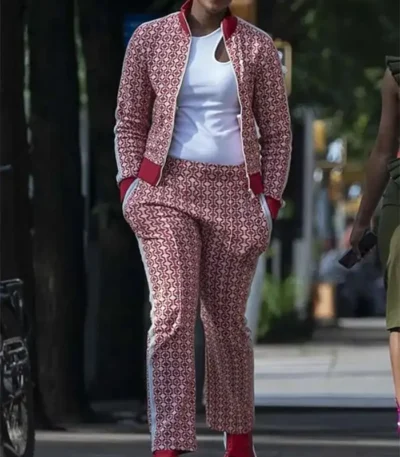 Harlem S02 Jerrie Johnson Red and White Tracksuit