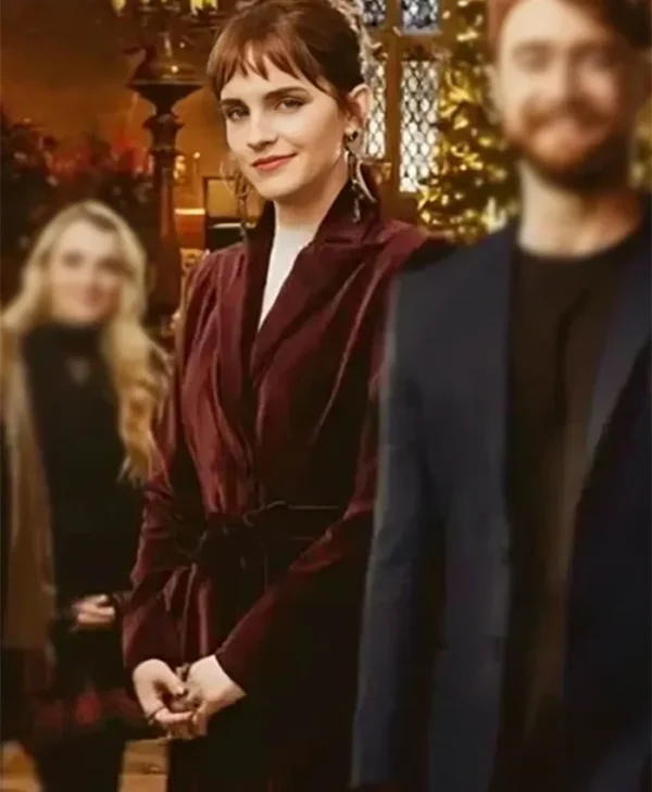 Harry Potter Return to Hogwarts Emma Watson Maroon Coat