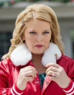 Haul Out The Holly Lit Up Melissa Peterman Satin Bomber Jacket
