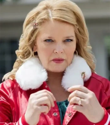 Haul Out The Holly Lit Up Melissa Peterman Satin Bomber Jacket