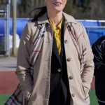 Hearts In The Game 2023 Erin Cahill Beige Coat