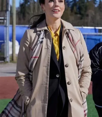 Hearts In The Game 2023 Erin Cahill Beige Coat
