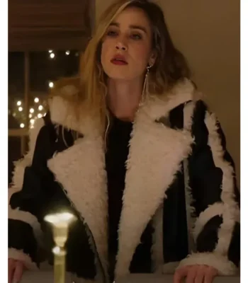 Helen Movie Helen’s Dead 2023 Shearling Fur Leather Coat