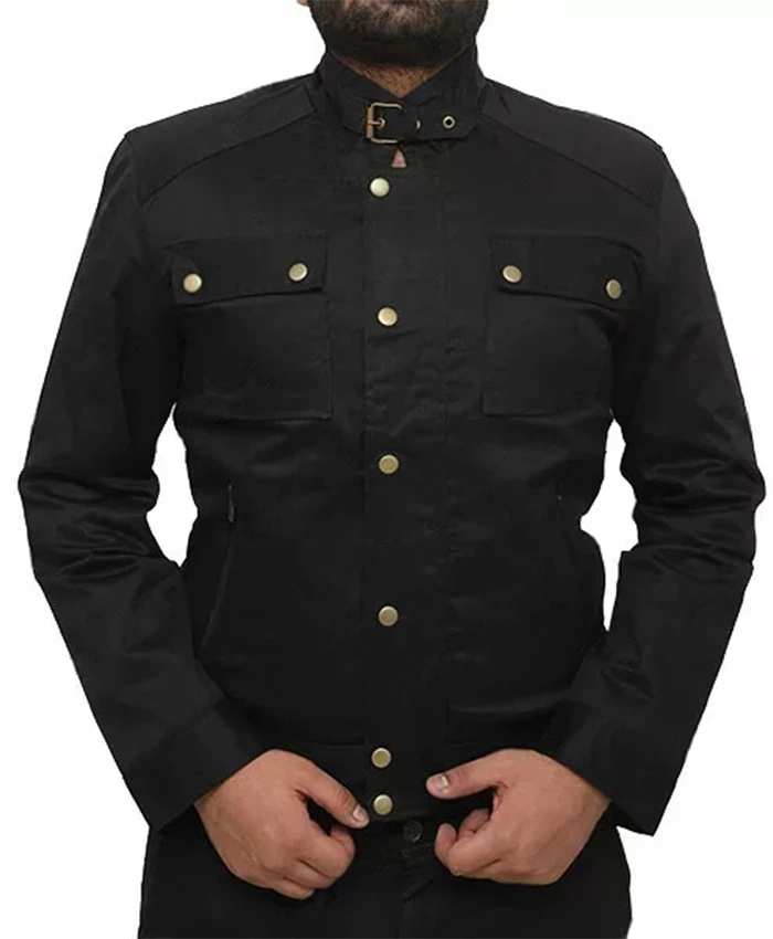 Hellboy Ben Daimio Cotton Black Jacket Hellboy Ben Daimio Cotton Black Jacket