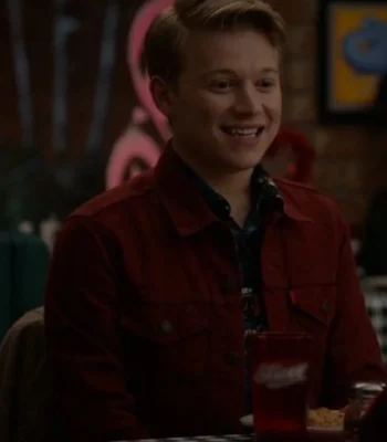 High School Musical Joe Serafini Maroon Trucker Jacket