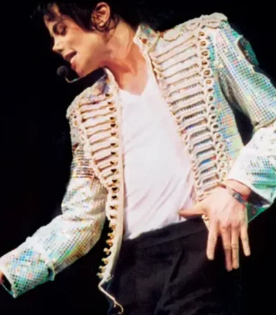 History Tour Michael Jackson Sequin White Jacket