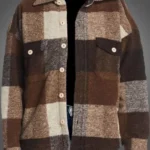 Emma Roberts Holidate Green Plaid Coat