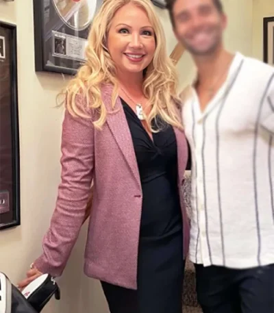 Holiday Twist 2023 Stephanie Garvin Pink Blazer