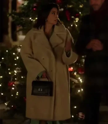 How to Fall in Love by Christmas 2023 Teri Hatcher Wool White Coat