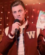 I Am Not Okay With This Brad Lewis Red Varsity Jacket