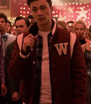 I Am Not Okay With This Brad Lewis Red Varsity Jacket