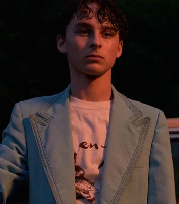 I Am Not Okay With This Stanley Barber Blue Blazer Coat