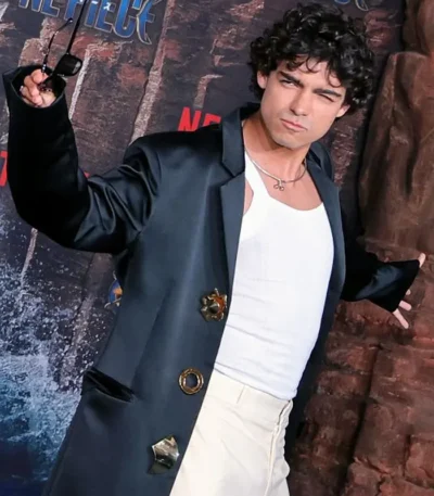 One Piece S02 Premiere Inaki Godoy Black Satin Coat
