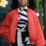 Inventing Anna Neff Orange Puffer Jacket