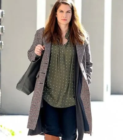 Inventing Anna Vivian Kent Checkered Trench Coat