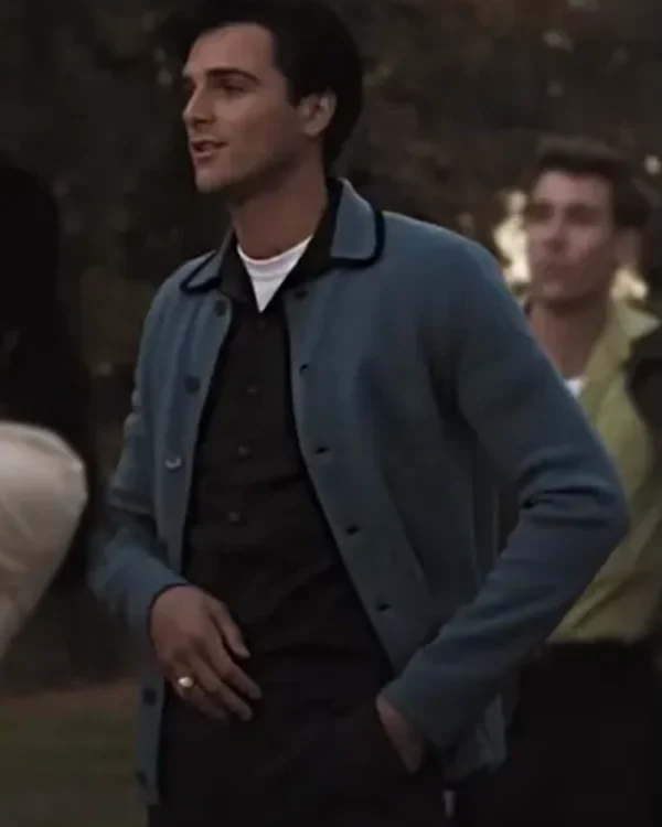 Jacob Elordi Priscilla 2023 Blue Jacket