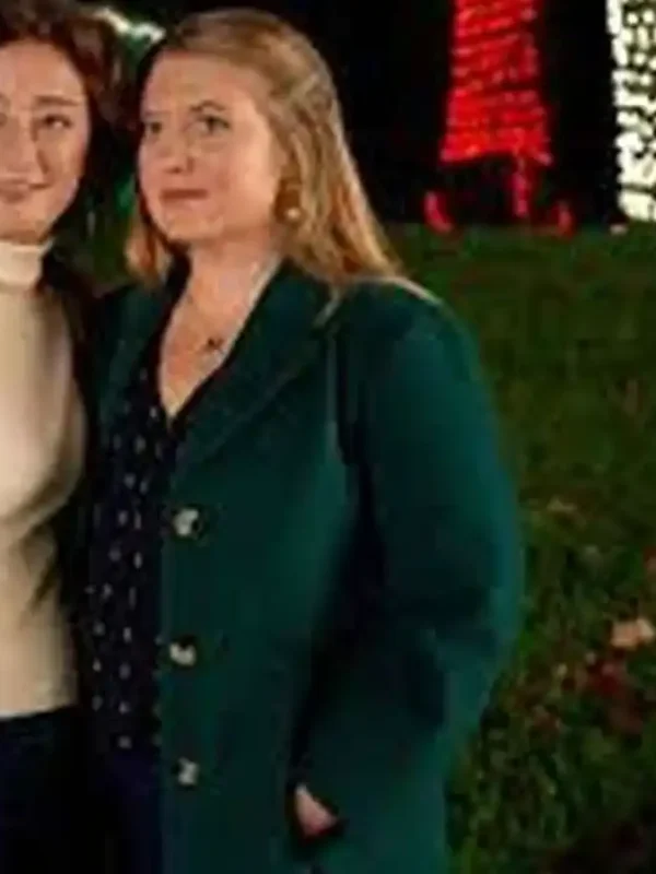 My Southern Family Christmas 2022 Jaicy Elliot Green Wool Coat