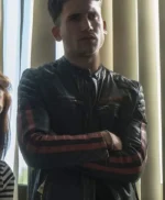 Jaime Lorente Elite Nano Quilted Black Leather Jacket