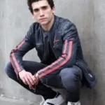 Jaime Lorente Elite Nano Quilted Black Leather Jacket