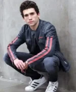 Jaime Lorente Elite Nano Quilted Black Leather Jacket
