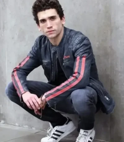 Jaime Lorente Elite Nano Quilted Black Leather Jacket